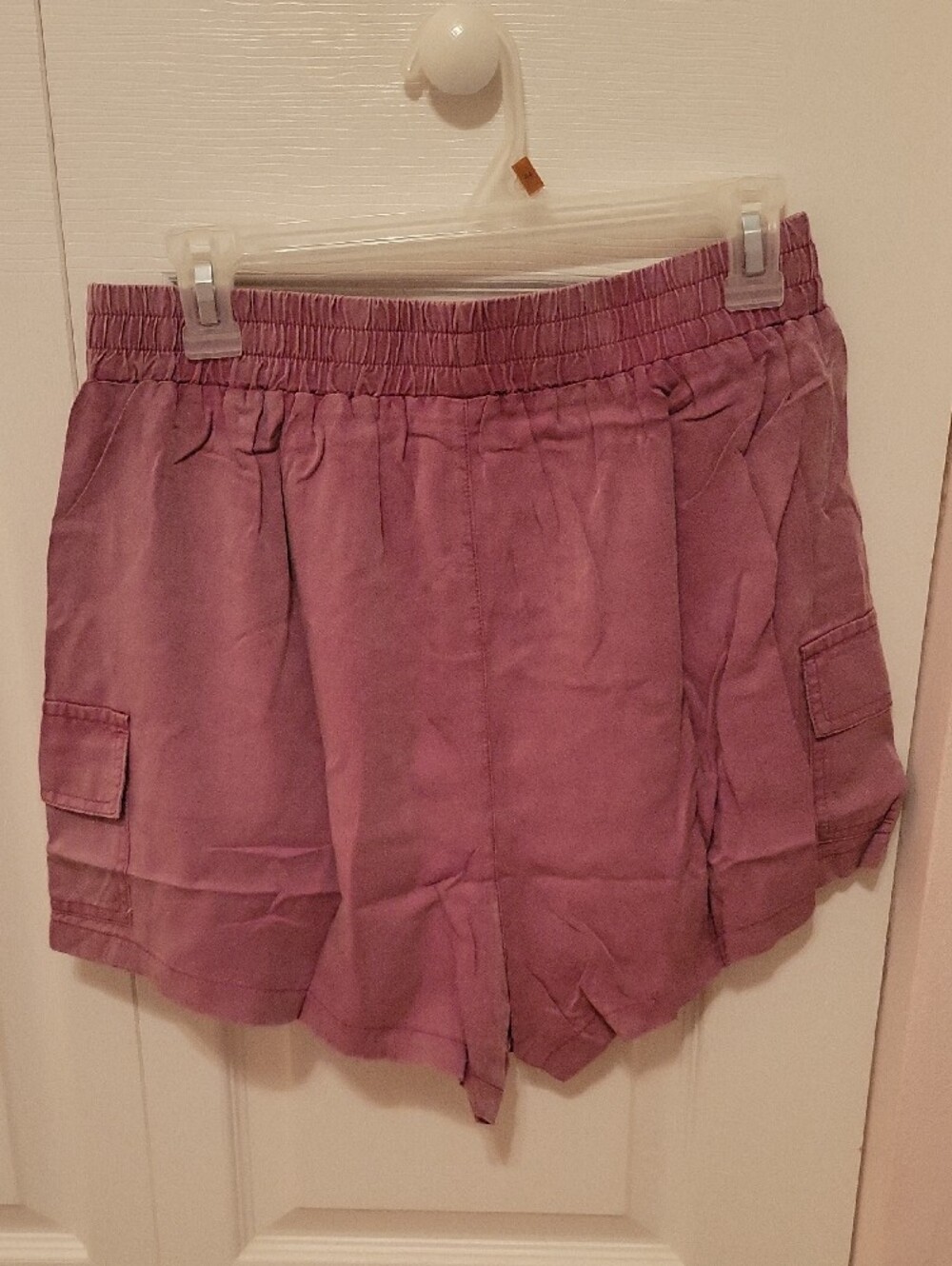 She + Sky Casual Drawstring Cargo Shorts - Mauve Pink - Picture 3 of 4